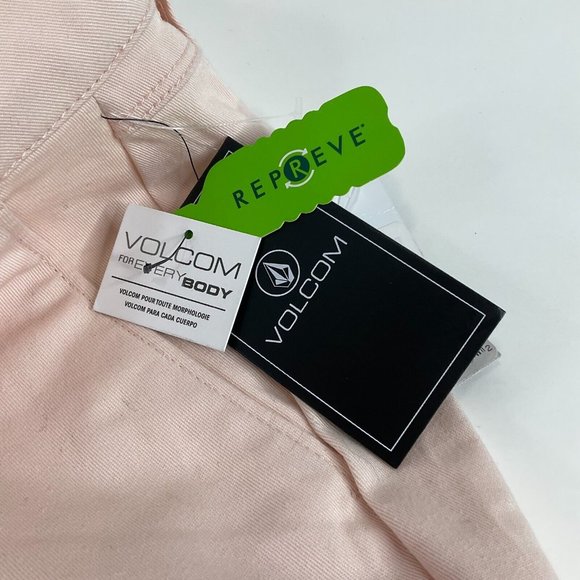 Volcom Dress Pants Womens Sz 28 Beige Fix Waist Slim Straight Regular Fit $75Nwt - Picture 9 of 15